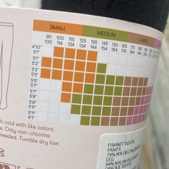 Lace and Opaque Tights Pantyhose2, 2-Packs Size XXXL - Picture 5 of 6